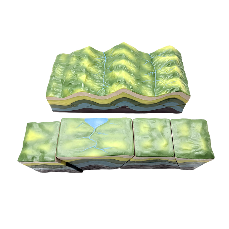 Jeolojik öğretim aracı modeli arıza katlama geometrik gösteri modeli için model