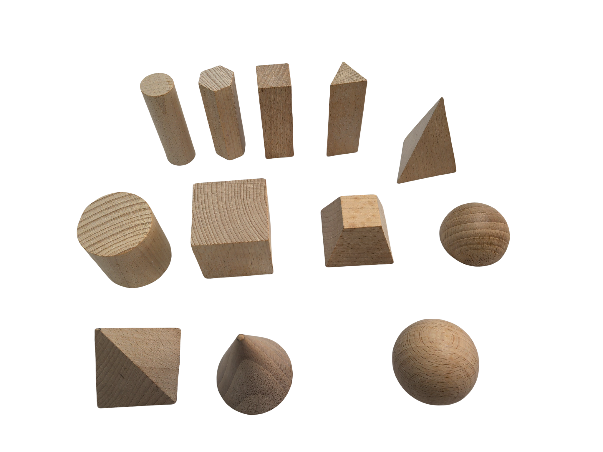 Ahşap geometrik katı blok
